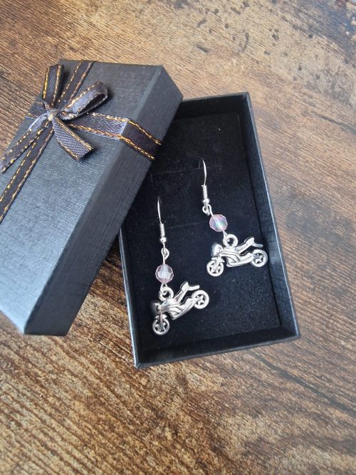 Handmade Motorbike Earrings/ biker earrings/ biker babe/ motorcycle earrings/ motorbike/ stocking filler/novelty/funny//Birthday present. 4