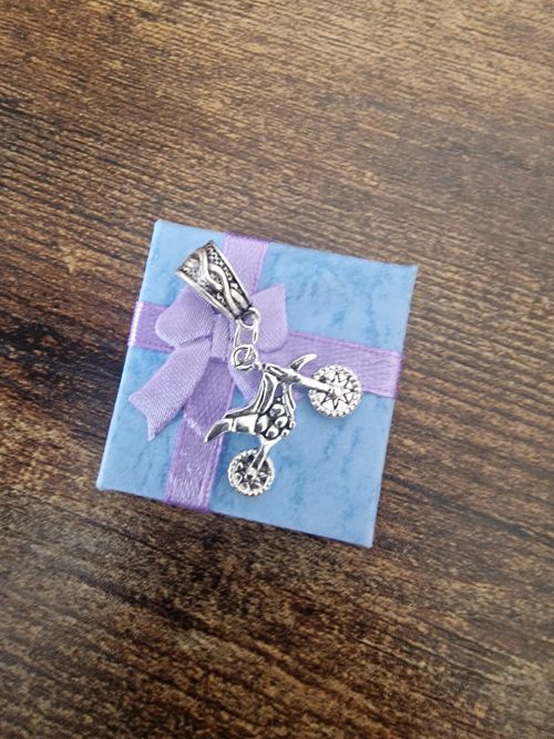 Handmade Motorbike charm offroad/ biker earrings/ biker babe/ motorcycle earrings/ motorbike/ stocking filler/novelty/funny//Birthday present. 1