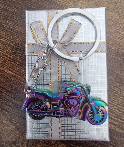 Motorbike Chopper multicolour keyring