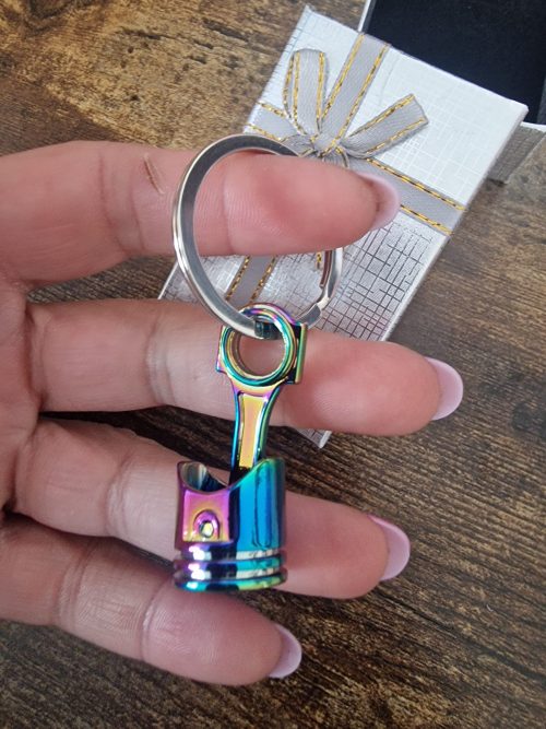 Motorbike Pinton multicolour keyring