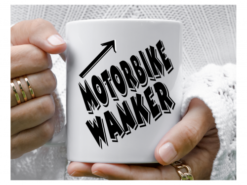 female riders, lady biker, biker chick, girl keyring, biker, motorbike, motorcycle keyring, mug, biker, Motorbike wanker personalised mug