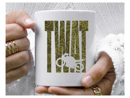 female riders, lady biker, biker chick, girl keyring, biker, motorbike, motorcycle keyring, mug, biker, twat biker, mug, green