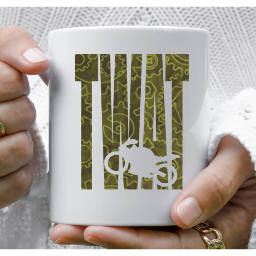female riders, lady biker, biker chick, girl keyring, biker, motorbike, motorcycle keyring, mug, biker, twat biker, mug, green