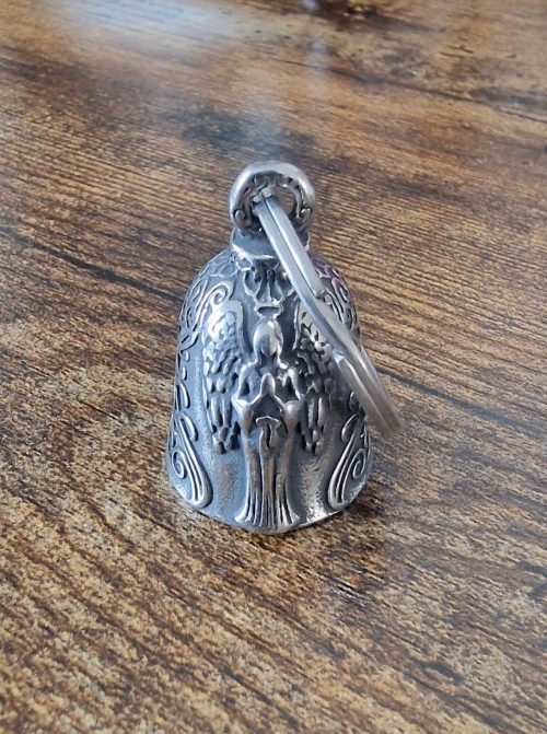 Guardian bell angel, gremling bell, good luck bell, good luck charm bell, motorbike bell, motorcycle bell