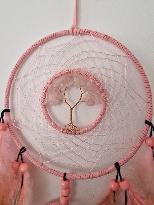 Dream Catcher Three Of Life - Soft Pink