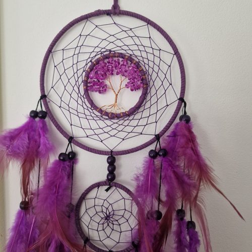 Dream Catcher Three Of Life - Purple