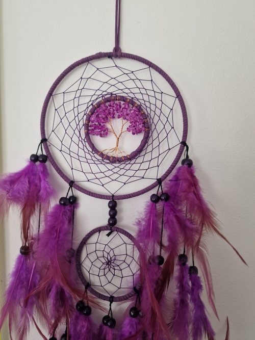 Dream Catcher Three Of Life - Purple