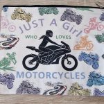Just a Girl Who Loves Motorcycles Cosmetic Travel Bag 1