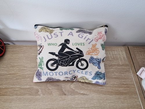 Just a Girl Who Loves Motorcycles Cosmetic Travel Bag 6
