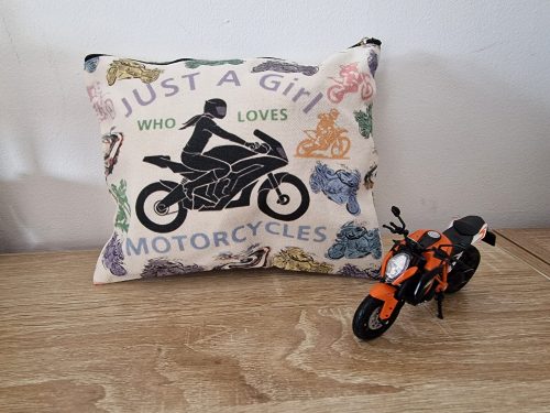 Just a Girl Who Loves Motorcycles Cosmetic Travel Bag 2