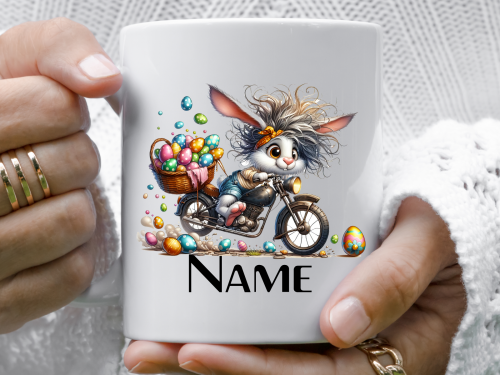 Speed Bunny Motorbike Easter eggs - Mug